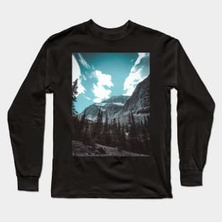 Mountain Snowy Peak at Jasper National Park V3 Long Sleeve T-Shirt